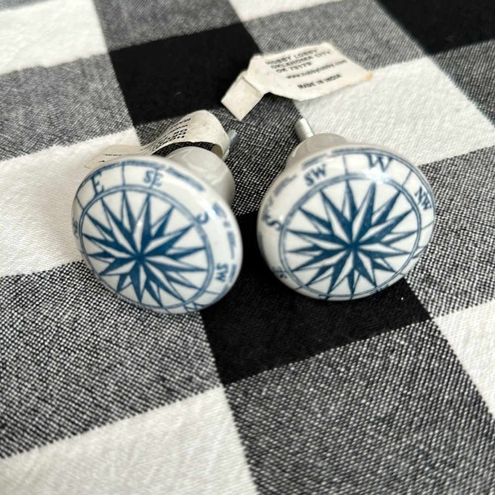 Hobby Lobby Set of two compass drawer pulls new